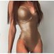 thumbnail image 1 of Body sin tirantes para fiesta de Navidad para mujer, traje de cuero de Pu, monos sexis sin mangas, mono ajustado, 1 of 1