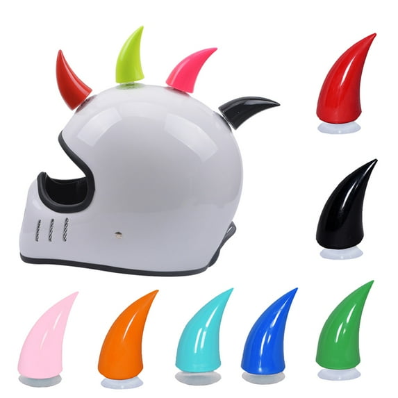 SPRING PARK Universal Motorcycle Helmet Rubber Suction Cup Devil Horn Headwear Decoration