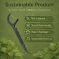 thumbnail image 2 of Biodegradable Floss Picks | 50 Count (1 Pack) | Mint Flavor, Candelilla Wax | Sustainable & Reusable | Vegan & Cruelty-Free | Bamboo Floss Picks, Bamboo Toothpicks, 2 of 9