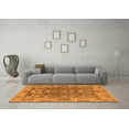 thumbnail image 3 of Ahgly Company Indoor Round Abstract Orange Modern Area Rugs, 6' Round, 3 of 4