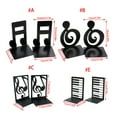 thumbnail image 5 of Yokua Metal Book End For Shelves Musical Note Bookend Slip Resistant Metal Bookend, 5 of 16