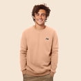 thumbnail image 3 of Dalix Panda Embroidered Fleece Crewneck Long Sleeve Sweatshirt Mens in Peach M Medium, 3 of 5