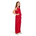 thumbnail image 3 of Kensie Girl Sleeveless Belted Metallic Jumpsuit, Sizes 4-16, 3 of 3