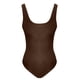 thumbnail image 4 of ICHUANYI Clearance Women's Threaded Low Neck Sleeveless Tank Top Skinny Bodysuit(Coffee, XL) ICHUANYI WER2023080914265, 4 of 5