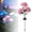 Pink, variant on Fairy Hydrangea Lights, Solar Garden Lights Outdoor, IP65 Waterproof Colorful LED Flower Light for Path Yard Walkway Patio Balcony Lawn, Hydrangea Artificial Flower (2, Purple)