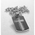 thumbnail image 2 of SERENITY PRAYER AROUND CROSS SOLID THICK STAINLESS STEEL RELIGION NECKLACE, 2 of 6