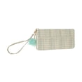 thumbnail image 3 of Unique Bargains 1 Pc Coin Purse Wallet Portable Woven Plush Pom Zip Coin Purse Pouch Green, 3 of 5