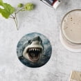 thumbnail image 4 of Bahomeck Drink Coasters Set Of 6 With Holder Angry Shark With Mouth Open Water Absorbent Ceramic Coasters Tabletop Protection,Suitable For Various Cup,Home Decor, 4 of 4
