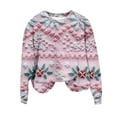 thumbnail image 4 of Chandails d'Hiver Grande Taille pour Femmes Mode Décontractée Col Rond Manches Longues Imprimé de Noël Sweat à Capuche Drôle, 4 of 5