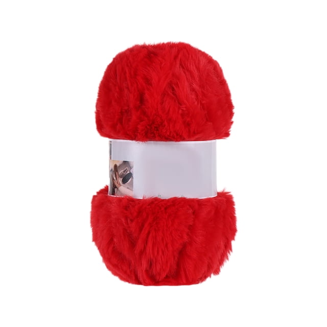 Ovillo de hilo imitación visón de 67 yardas, hilo de lana grueso para tejer y hacer ganchillo, hilo de algodón suave para gorros, mantas de bebé, bufandas, accesorios, hilo para manualidades DIY para