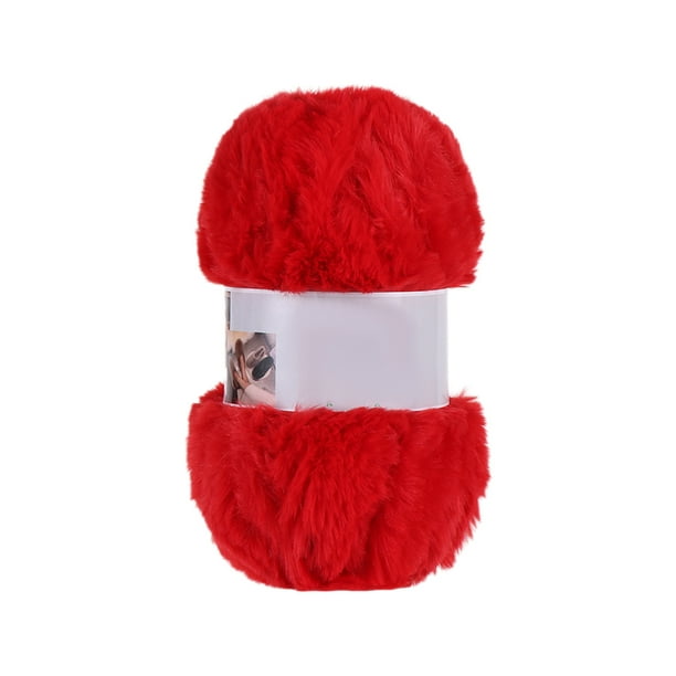 Yhmxh Utensilios de cocina Ovillo de lana gruesa de visón sintético para tejer, gorros, mantas de bebé, hilo para tejer y crochet, 67 yardas (58 m) Muebles para cocina Accesorios de cocina