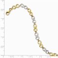 thumbnail image 2 of Leslie's Real 14kt Two-tone Polished Chain Bracelet; 7.25 inch; Lobster Clasp; for Adults and Teens; for Women and Men, 2 of 2