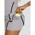 thumbnail image 4 of Women'S Workout Tennis Dress with Built-in Bra & Shorts Pockets Sleeveless Crewneck Golf Athletic Mini Dresses Grey L, 4 of 6