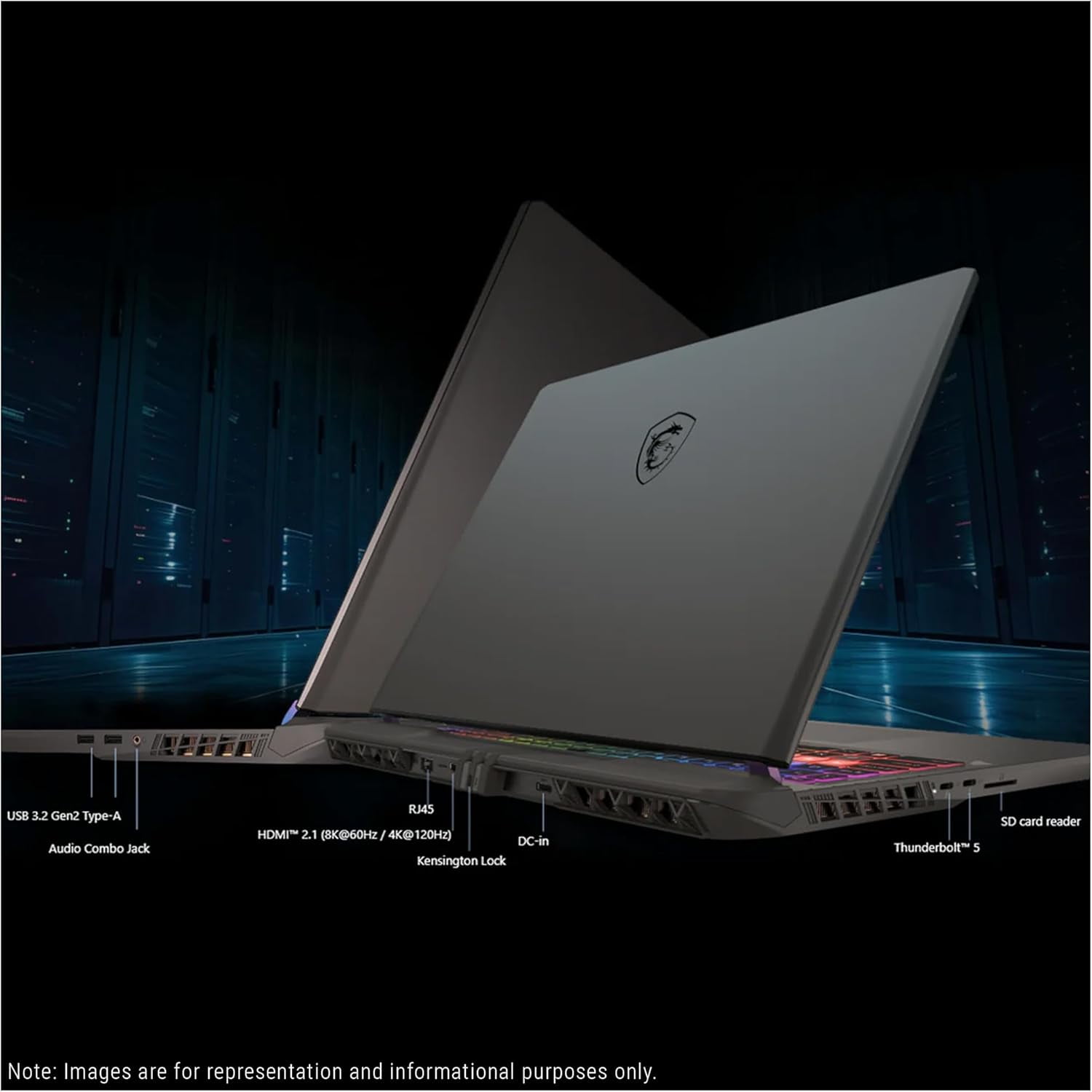 MSI Vector 16 HX AI 400 Gaming Laptop, Intel Ultra 9-275HX, 32 GB