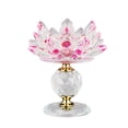thumbnail image 4 of Portavelas de Vidrio Portavelas de Loto Portavelas Votivos Decorativos Portavelas de Vidrio Transparente para Cena Romántica Boda Baño Rosado, 4 of 9
