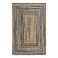 thumbnail image 2 of Unique Loom Braided Chindi Collection Area Rug (5' 1" x 8' Rectangle Blue and Natural/Natural), 2 of 6