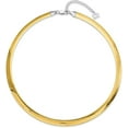 thumbnail image 3 of Gold 14k Two-tone Lt Reversible 8.2mm Omega w/extender Necklace - 16mm- Made In Italy Chain, 3 of 7