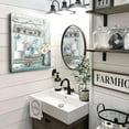 thumbnail image 3 of Farmhouse Bathroom Decor Wall Art Rustic Flower and Butterfly Bathroom Pictures Canvas Print Blue Country Bathroom Wall Decor Soak Relax Unwind Bathroom Wall Art Framed Ready To Hang, 3 of 6