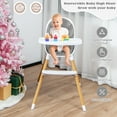 thumbnail image 4 of Infans 4-in-1 Infant Feeding Chair Convertible High Baby Chair w/Adjustable Tray Grey, 4 of 7
