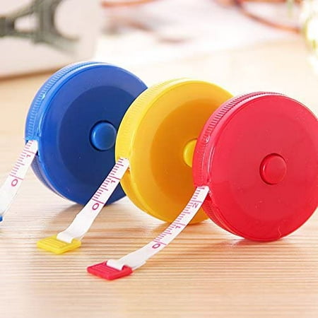 

60-Inch 1.5 Meter Tape Measure Body Measuring Soft Retractable Tape for Sewing Craft Cloth Dieting Measuring Ruler (Random Color 3 Pcs)