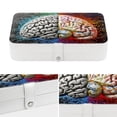 thumbnail image 4 of Brain PU Leather Earring Organizer Box with Removable Compartment, Display Case, and Bracelet Holder - Portable Storage Solution, 4 of 6
