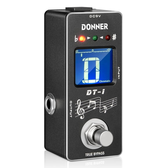Pedal afinador Donner DT-1 Chromatic para guitarra eléctrica y bajo
