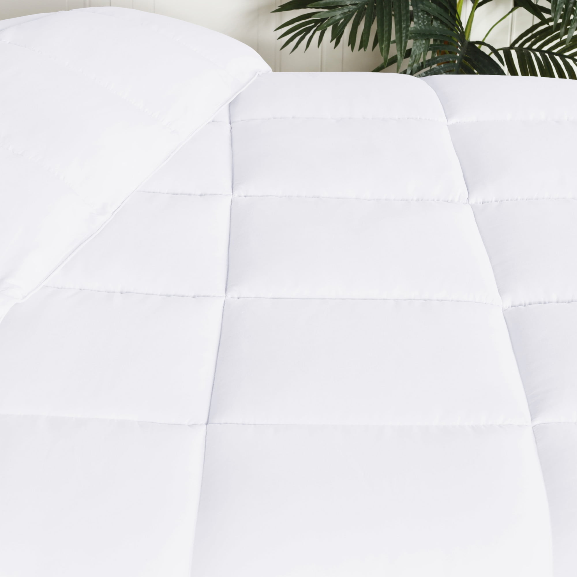 Superior Solid Comforter Down Alternative Bedding, King, White