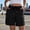 Black, variant on Womens Cargo Shorts Relaxed Fit- Casual Elastic Waist Drawstring Knee Length Wide Leg Travel Bermuda Shorts Blue Size XL