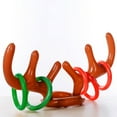 thumbnail image 4 of 2PC Inflatable Reindeer Hat Antler Ring Toss - 4 Red/Green Rings, One Size Fits All, for Christmas Party Games, 4 of 6