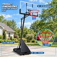 thumbnail image 4 of SUGIFT 54in Portable Basketball Hoop with Polycarbonate Backboard, 4 of 9