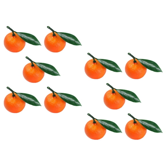 Topbathy 10Pcs Vivid Artificial Oranges Foam Fruit Models for Restaurant and Scene Decoration