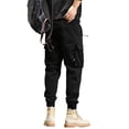 thumbnail image 4 of Liacowi Men Juniors Cargo Pants Oversized Casual Drawstring Pants Streetwear Long Cargo Trousers with Pockets, 4 of 7