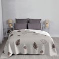 thumbnail image 2 of Bohemian Print Blanket, Fluffy Soft Cozy Blanket Flannel Plush Microfiber Couch Throw, Bedding, 40"x30", 2 of 7