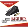 thumbnail image 4 of 5 Pack Bobcat Style Skid Steer & Mini Excavator Bucket Teeth with 6737325 Flex Pins - 5-1/2" x 1-11/16" Black Steel Excavator Teeth for Excavation, and Demolition, 4 of 9