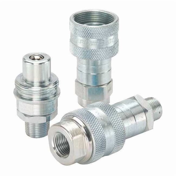 Parker Hydraulic Coupling Set,1/4",1/4"-18 3000-2