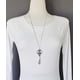 thumbnail image 2 of Collar de llave de plata envejecido para mujer 27 collar largo cadena esqueleto llave colgante cadena de plata, 2 of 3