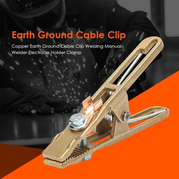 Clip De Cable Abrazadera de electrodo de soldador Manual de soldadura con Clip de Cable de tierra de cobre (260A)