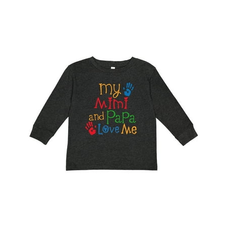 

Inktastic Mimi and Papa Love Me Gift Toddler Boy or Toddler Girl Long Sleeve T-Shirt