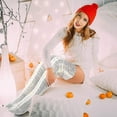 thumbnail image 2 of Women Cable Knitted Thigh High Boot Socks Winter Over Knee Braided Twist, 2 of 5