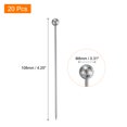thumbnail image 2 of Uxcell 20Pcs Stainless Steel Cocktail Toothpicks, 4.25 Inch Metal Cocktail Picks Fruit Sticks, Silver Ball, 2 of 5