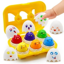 MOONTOY Easter Egg Toys for Toddler 1-3 Easter Basket Stuffers for Babies Boys Girls 2 Year Old Learning Activities Toy Prefilled Easter Eggs with Toys Montessori Toys for 1 Year Old Easter Gifts
