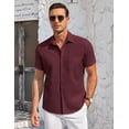 thumbnail image 3 of COOFANDY Mens Summer Shirt Short Sleeve Button Down Shirts Regular Fit Vacation Beach Clothes, 3 of 6