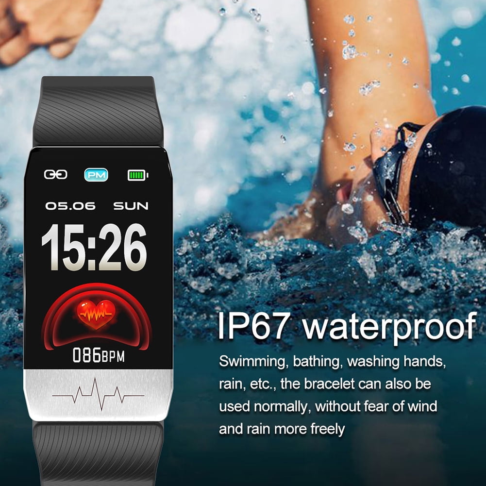 T1 1.14 inch Waterproof Smart Bracelet Heart Rate Monitor Fitness Tracker 
