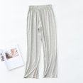 thumbnail image 3 of SWSMCLT Women's Cute Pajamas Pant Casual Fall Sleep Pant Soft Pj Bottoms Mid Waist Long Lightweight Thin Spring Trendy Grey Medium, 3 of 5