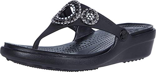 sanrah diamante wedge flip