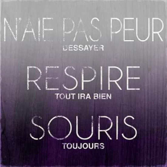Reach Breathe Smile (French) Canvas Art - SD Graphics Studio ()