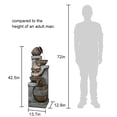 thumbnail image 6 of Tammesy 42.5"H Modern 5-Tier Indoor/Outdoor Waterfall Feature Water Fountains Decor for Patio,Backyard,Deck,Porch and Home Art Garden Decor | Resin |, 6 of 6