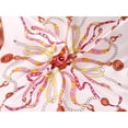 thumbnail image 4 of INSPIRE CHIC Women's Circle Pattern Square Neck Scarf Neckerchief White Magenta, 4 of 6