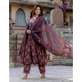 thumbnail image 2 of KLOSIA Women Printed Anarkali Kurta and Pant Set with Dupatta - Indian Ethnic Traditional Wear Anarkali Kurta Set, 2 of 7