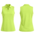 thumbnail image 2 of V-Neck Collared Golf Tank Top for Women Solid Color UPF 50+ Sun Protection Breathable Sport Top for Tennis Running S-3XL Plus Size, 2 of 9